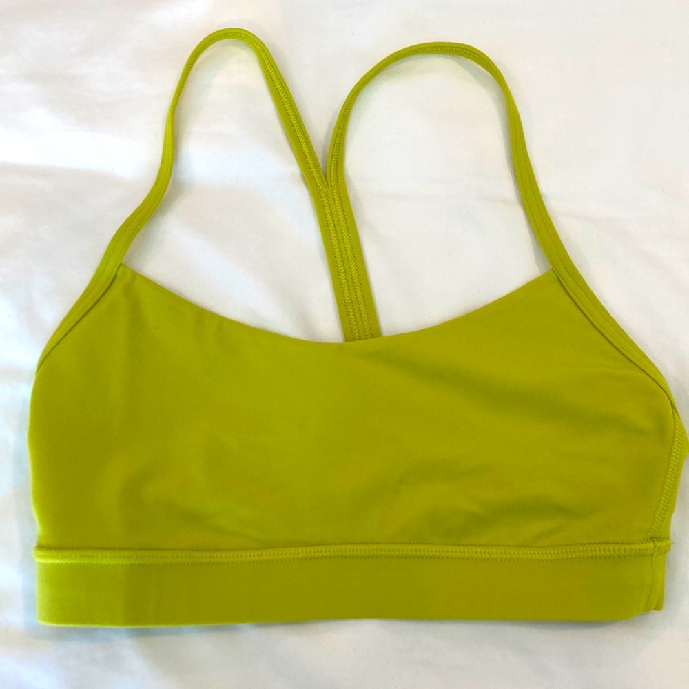 Lululemon Size 2 Lime Green Y Sports Bra